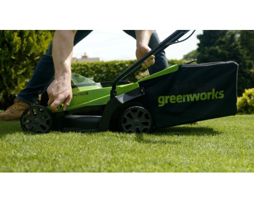 Газонокосилка аккумуляторная GREENWORKS GD24LM33K2, 24V 33 см, бесщеточная [2516107UA]