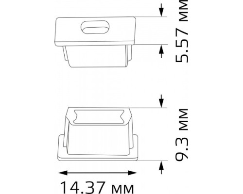 Заглушка GAUSS BT480 для прямого профиля светодиодной ленты (2 в пакете