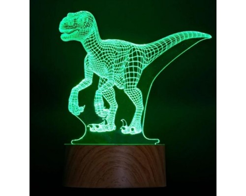 Светильник настольный GLANZEN RPD-3D-RGB-DINO — ночник, светодиодный