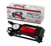 Насос автомобильный ARNEZI A0301002 ножной, одноцилиндровый 360 см3 с манометром 0-9ат