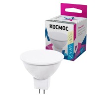 Лампа светодиодная КОСМОС JCDR 7.5W 220V GU5.3 3000K [LkecLED7.5wJCDRC30]