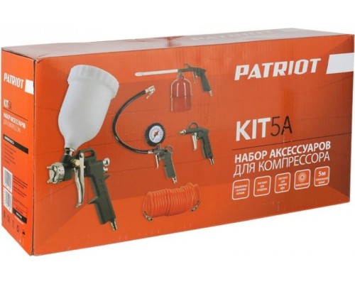 Набор пневмоинструмента PATRIOT KIT 5А 5 предметов, быстросъем [830901060]