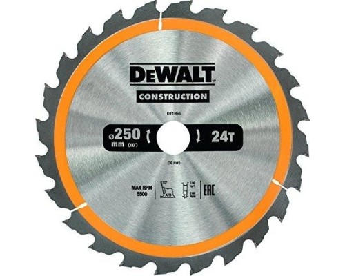 Пильный диск универсальный DeWALT 250х24тх30 мм Construction DT1956-QZ [DT1956-QZ]