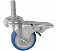 Колесная опора мебельная SCtvb 25 поворотная, PVC (синее), болт 10 мм, D-50 мм 01230670