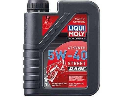 Масло для мотоциклов LIQUI-MOLY SAE 5W40 Motorbike 4T Synth Street Race 1 л 2592 синтетическое [2592]