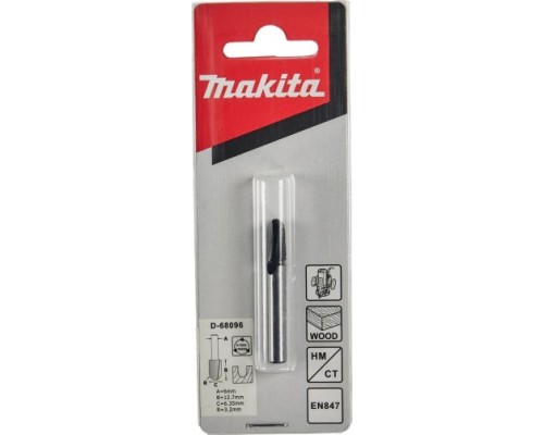 Фреза по дереву MAKITA D-68096 паз. галтельная 3,2r 6,35х12,7х6х44х2т