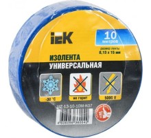 Изолента IEK ПВХ 0.13х15мм (рул. 10м) син. [UIZ-13-10-10M-K07]