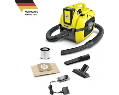 Пылесос аккумуляторный KARCHER WD 1 Compact Battery Set (1.198-301.0), с АКБ и З/У [1.198-301.0]