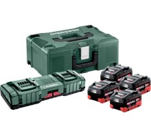 Набор аккумуляторов и зарядное устройство18V METABO 18V Basic-Set 8,0 LiHD 4х8.0 Ач ASC Ultra + Metaloc [685135000]