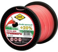 Леска триммерная DDE Hard line 3,0 мм/ 120 м, красная 241-956 241-956