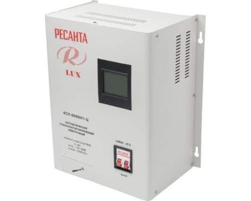 Стабилизатор напряжения однофазный РЕСАНТА АСН- 8000 Н/1-Ц Lux [63/6/17]