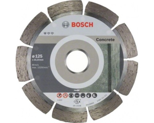 Алмазный диск для резки бетона BOSCH 125-22,23, мм Standard for Concrete 10 шт в уп. [2608603240]