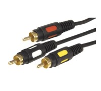 Шнур REXANT 17-0215 3 RCA-3 RCA, 5м, черный, Gold