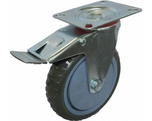 Колесная опора промышленная MFK-TORG LIT4002125 поворотная с тормозом 125 мм [4003125-ЛИТ]