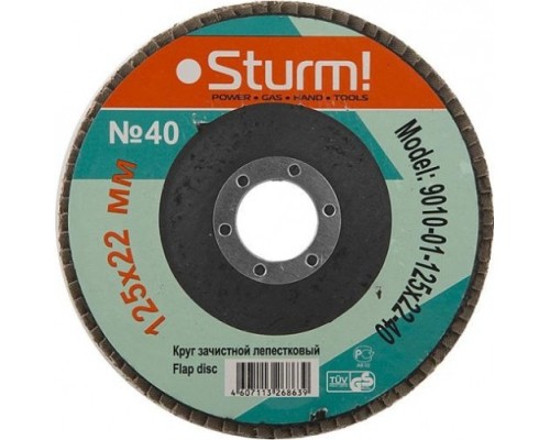 Круг лепестковый STURM 9010-01-125x22-40 125х22, p40