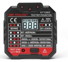 Тестер розеток и УЗО КВТ KT106D 