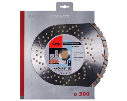 Алмазный диск для резки бетона FUBAG Beton Extra_ диам. 300/25.4 37300-4 Алмазный диск для резки бетона FUBAG Beton Extra_ диам. 300/25.4 37300-4