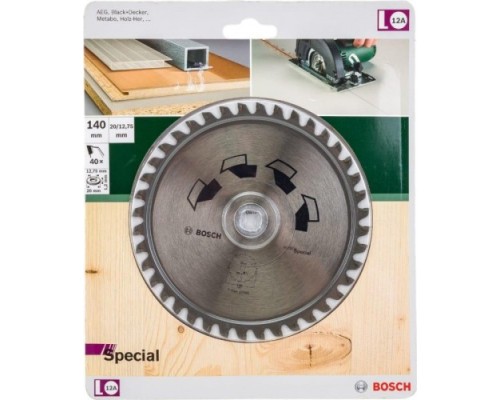 Пильный диск по дереву BOSCH 140x20/12.7 40T SPECIAL [2609256885]