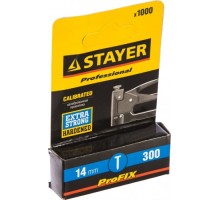 Гвозди для скобозабивателя STAYER ProFIX тип 300, 14 мм, особотвердые, 1000 шт, professiona [31614-14]