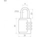 Замок навесной кодовый НОРА-М 503 для чемодана 