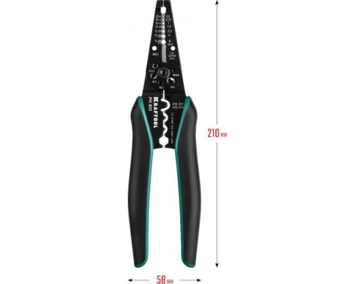 Клещи для снятия изоляции KRAFTOOL PK-60 многофункциональные, 0.5-6 мм2 [22658]