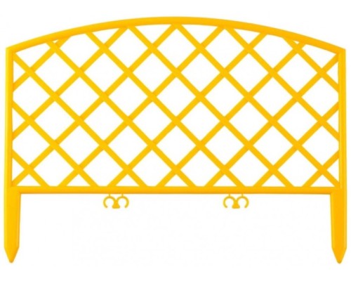 Забор садовый GRINDA ПЛЕТЕНЬ декоративный 24x320см, желтый [422207-Y]