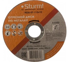 Отрезной круг по металлу Sturm 9020-07-115x10