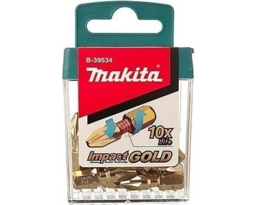 Набор насадок MAKITA B-39534 impact gold pz2, 25 мм, c-form  (уп.15шт. в наборе) [B-39534]