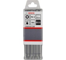 Бита для заворачивания BOSCH PZ2 51MM ECO 60шт 2608521249