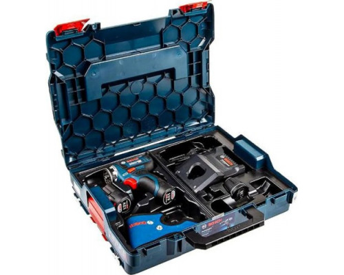 Аккумуляторная дрель-шуруповерт BOSCH GSR 12V-15 FC Flex [06019F6001] 2х2,0 Ач, L-BOXX, патрон