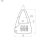 Замок навесной кодовый НОРА-М 612 для чемодана 