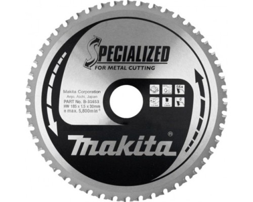 Пильный диск по стали MAKITA 185x30x1.5x56T для металла [B-31653]