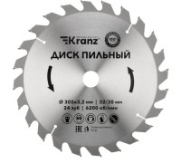 Пильный диск по дереву Kranz KR-92-0134 305х32/30 мм, 24 зуб.