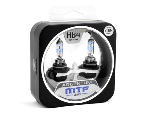 Лампа галогеновая MTF LIGHT серия ARGENTUM +130% HB4(9006), 12V, 55W H3A12B4