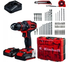 Дрель-шуруповерт аккумуляторная EINHELL TE-CD 18/40 Li-I  + набор оснастки 69 предм. 4513992
