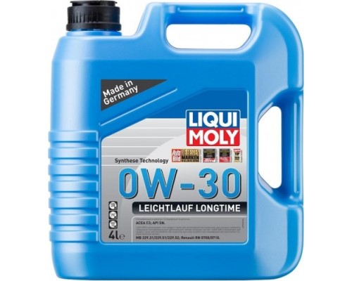 Масло моторное LIQUI-MOLY SAE 0W30 Leichtlauf Longtime 4 л 39039 синтетическое [39039]