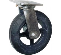 Колесная опора большегрузная LONGWAY SCd 55 поворотная, литая резина, D-125 мм 01120360