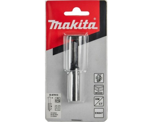 Фреза по дереву MAKITA D-67913 пазовая с 2 режущ. кромками 10x25,4x12x70x2t