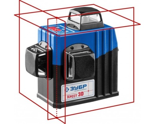 Лазерный уровень ЗУБР ПРОФЕССИОНАЛ крест 3d №2 [34908-2_z01]