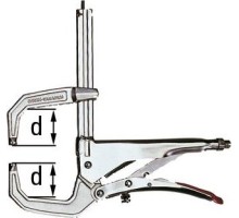 Струбцина C-образная с захватом BESSEY GRZC 110 х 80 мм [BE-GRZC]