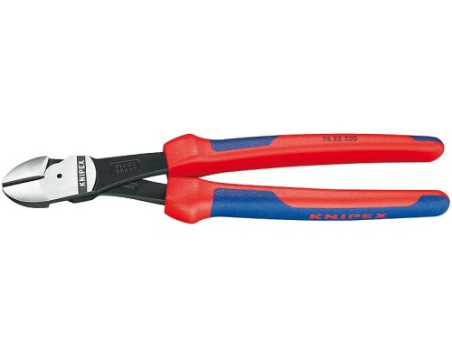 Бокорезы KNIPEX KN-7422250TBK особо мощные, губки 12°, 250 мм, 2-комп.ручки