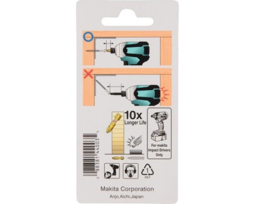 Насадка шестигранная MAKITA B-42335 impact gold shorton hex3.0, 30 мм, e-form (mz), 2