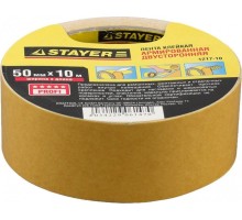 Клеящая лента STAYER PROFESSIONAL двухсторонняя на тканевой основе, 50ммх10м 1217-10