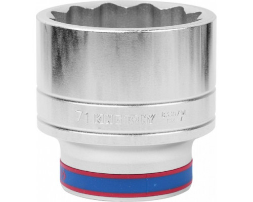 Головка двенадцатигранная с посадкой 1" KING TONY 833071M, 71 мм