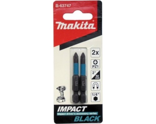 Бита для заворачивания MAKITA B-63747 Impact PZ1, 50 мм, Е-form (MZ), 2 шт.