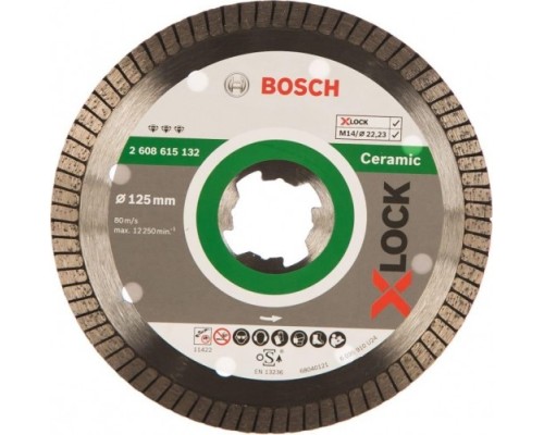 Алмазный диск для резки гранита BOSCH 125x22,23 X-LOCK Best for Ceramic Extraclean Turbo Best for Ceramic Extraclean Turbo [2608615132]