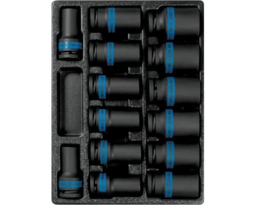 Набор ударных головок 3/4" KING TONY 6414MP, 6-гранные, 19-41 мм, 14 предметов