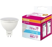 Лампа светодиодная Osram LED Star MR16 7.5вт 4000к gu5.3 700лм (замена 75вт) [4058075229099]