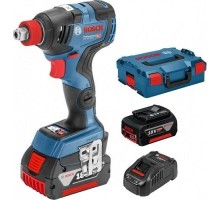 Гайковерт аккумуляторный BOSCH GDX 18 V-200 C с бесщеточным двигателем 06019G4201 2х5,0Ач, кейс L-Boxx