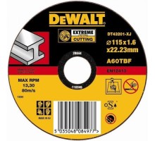 Отрезной круг по металлу DeWALT 115х1.6x22.2 мм Extreme DT43201-XJ [DT43201-XJ]